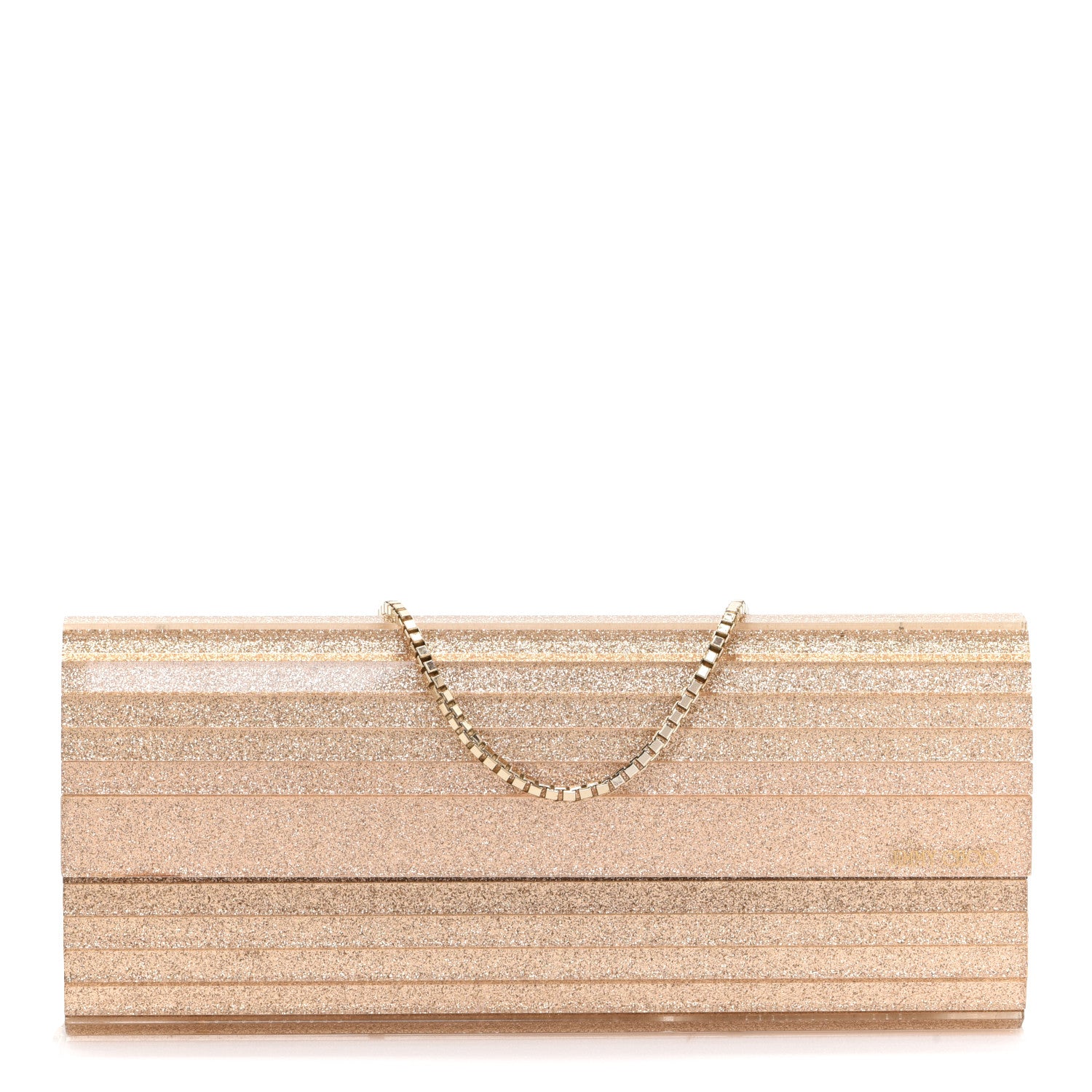 Jimmy Choo Acrylic Glitter Sweetie Clutch Gold 1 of 11