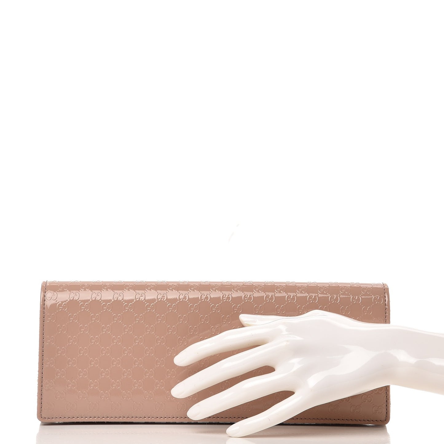 Patent Microguccissima Small Broadway Clutch Dark Cipria