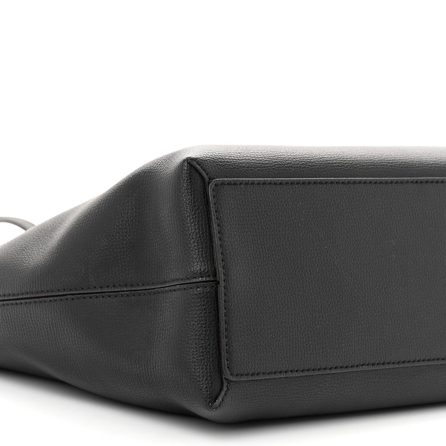 Grainy Calfskin Haymarket Colours Check Medium Zip Tote Black