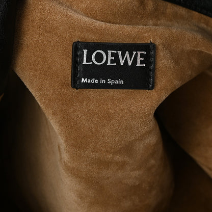 Loewe Patent Lambskin Donut Chain Large Flamenco Knot Clutch Black 6 of 9