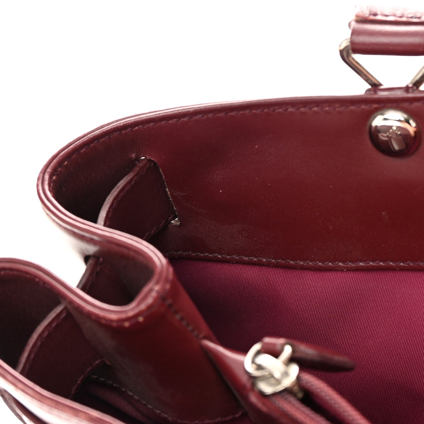 Calfskin Monogram Jeans Pocket Tote Red