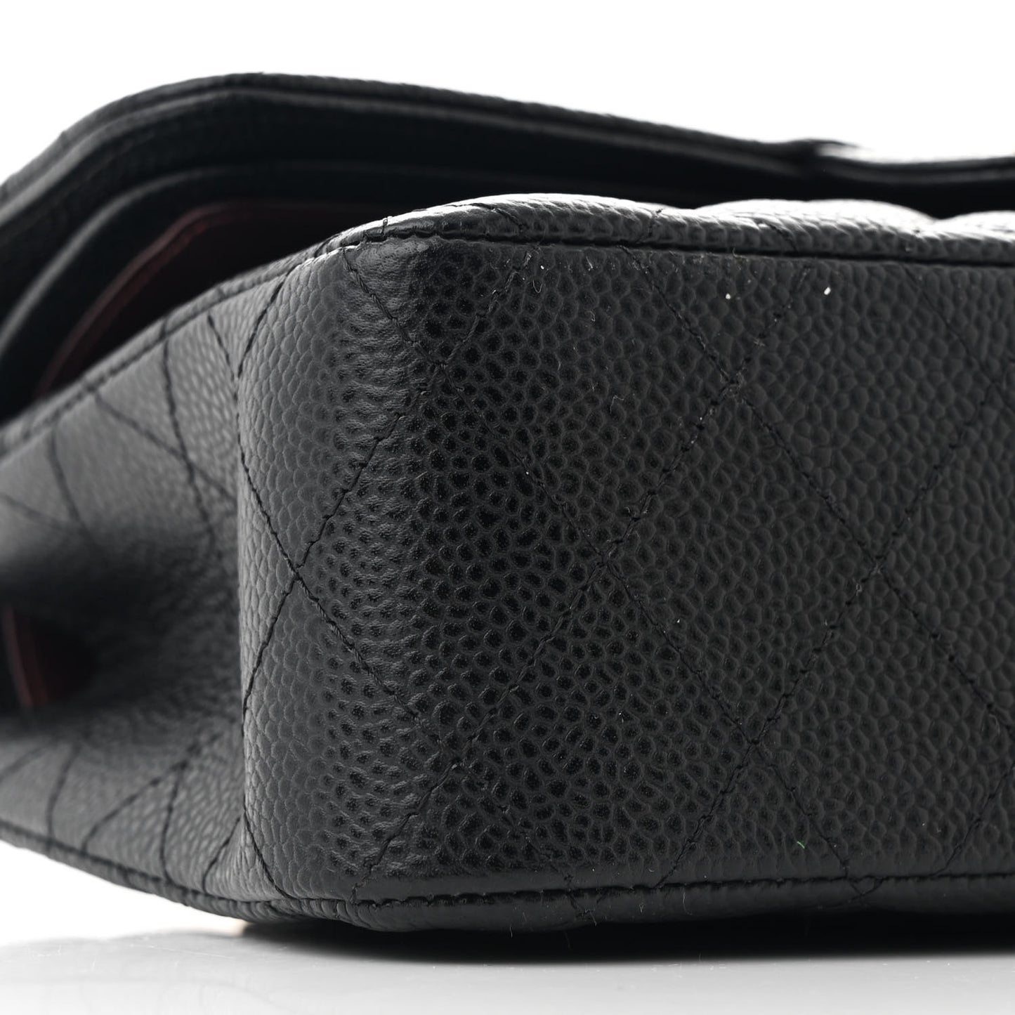 Caviar Quilted Small Double Flap Black
