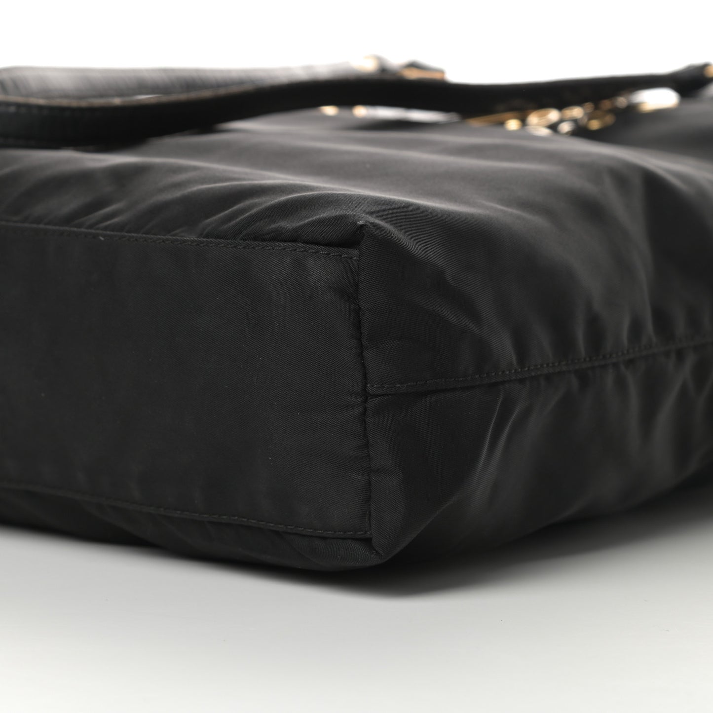 Nylon Vela Grommet Tote Black