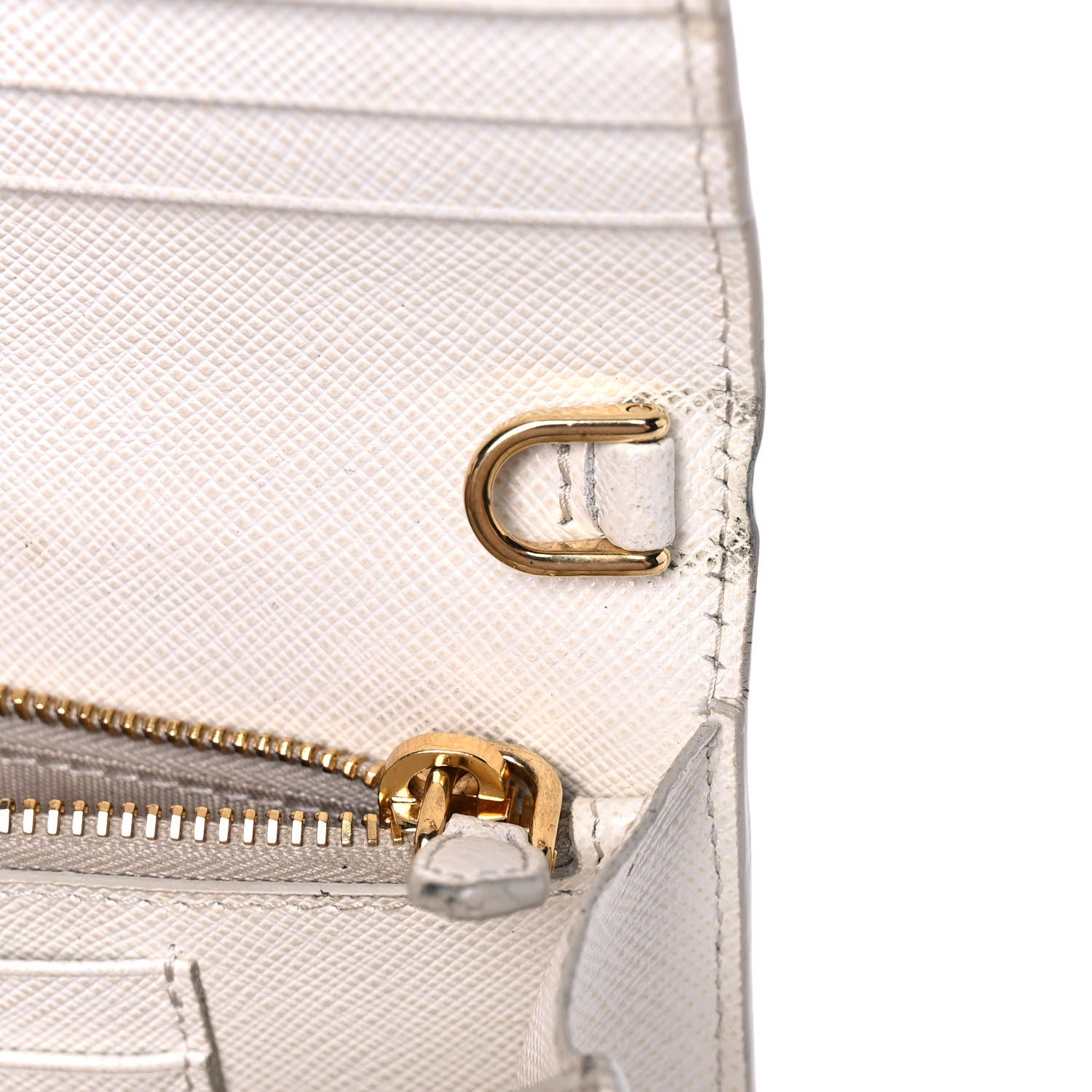 Prada Saffiano Shine Monochrome Mini Flap Crossbody Wristlet Bag Bianco 16 of 20