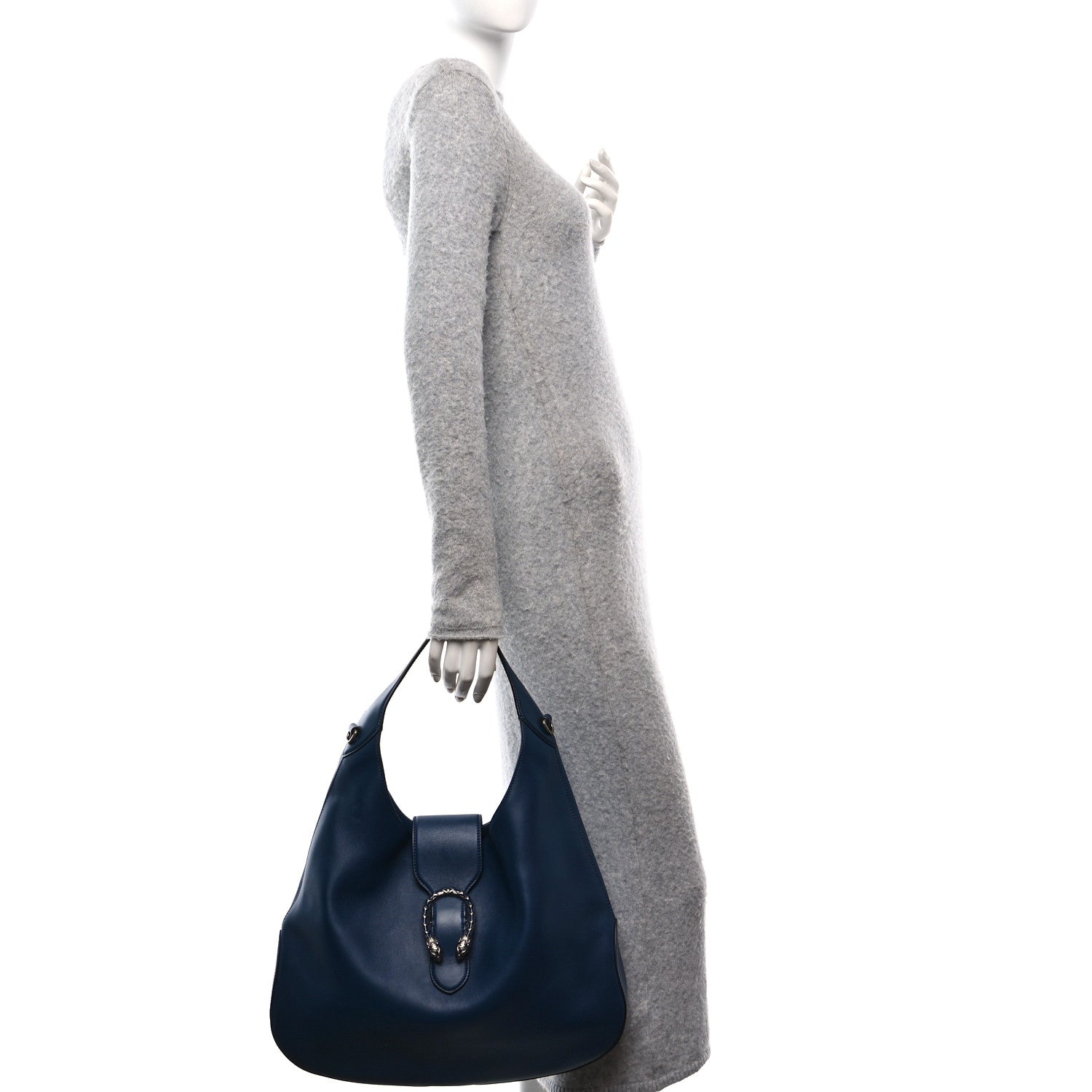 Gucci Calfskin Web Large Dionysus Hobo Blue Agata 3 of 10