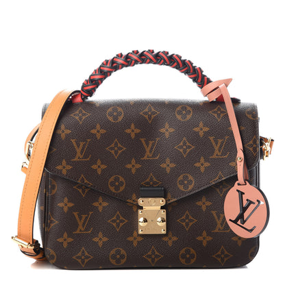 Louis Vuitton Monogram Braided Pochette Metis Coquelicot 1 of 9