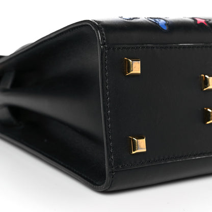 Valentino Garavani Calfskin Butterfly Embellished My Rockstud Frame Bag Black 6 of 9