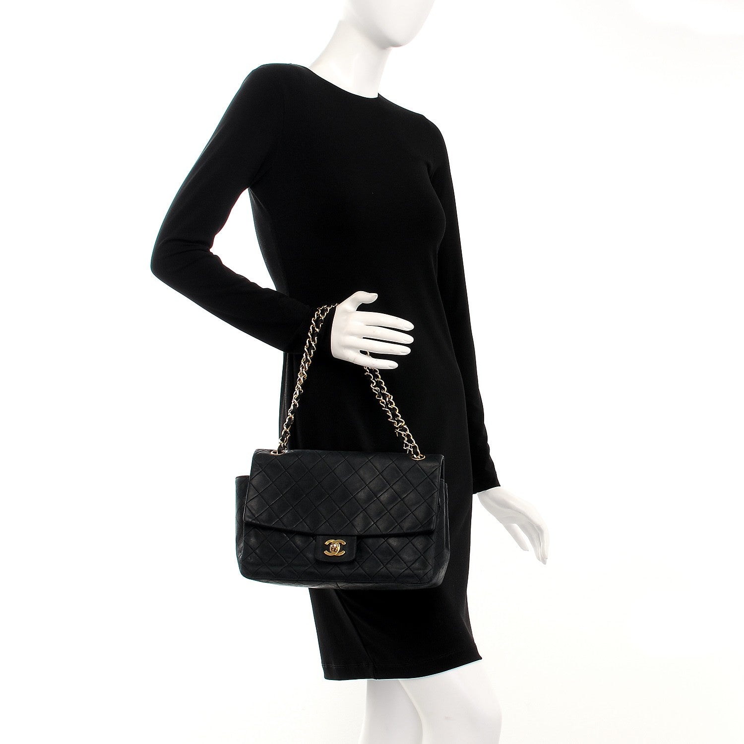 Chanel Lambskin Medium Single Flap Black 2 of 14