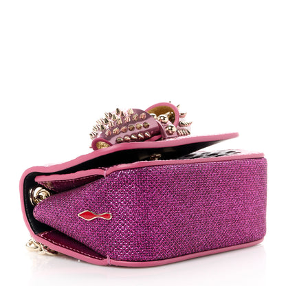 Christian Louboutin Specchio Patent Embossed Spikes Sweety Charity NV Crossbody Bag Cassis 4 of 11