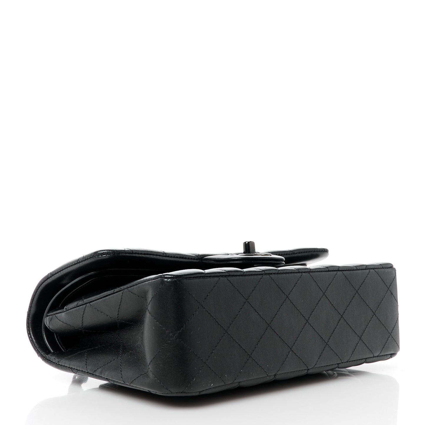 Lambskin Quilted Small Double Flap So Black
