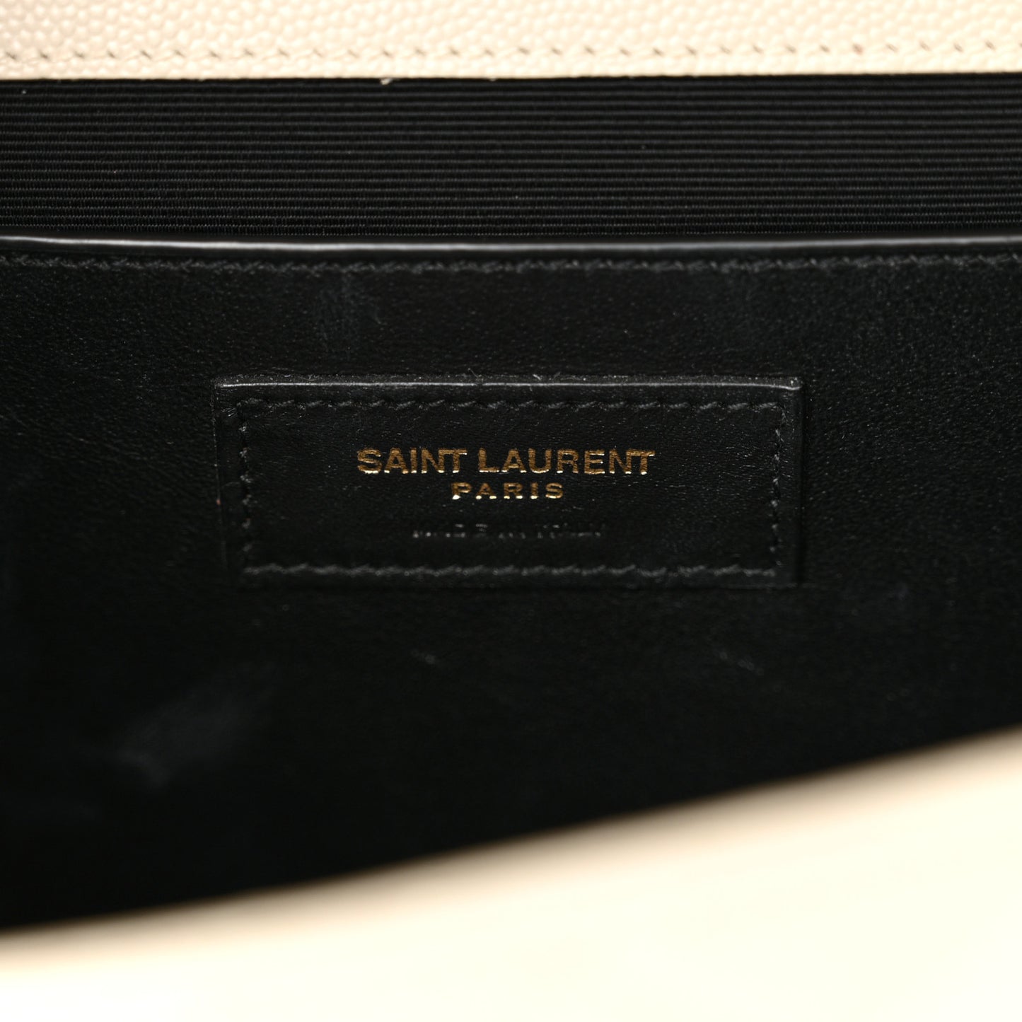Grain De Poudre Textured Mixed Matelasse Medium Triquilt Monogram Satchel Crema Soft