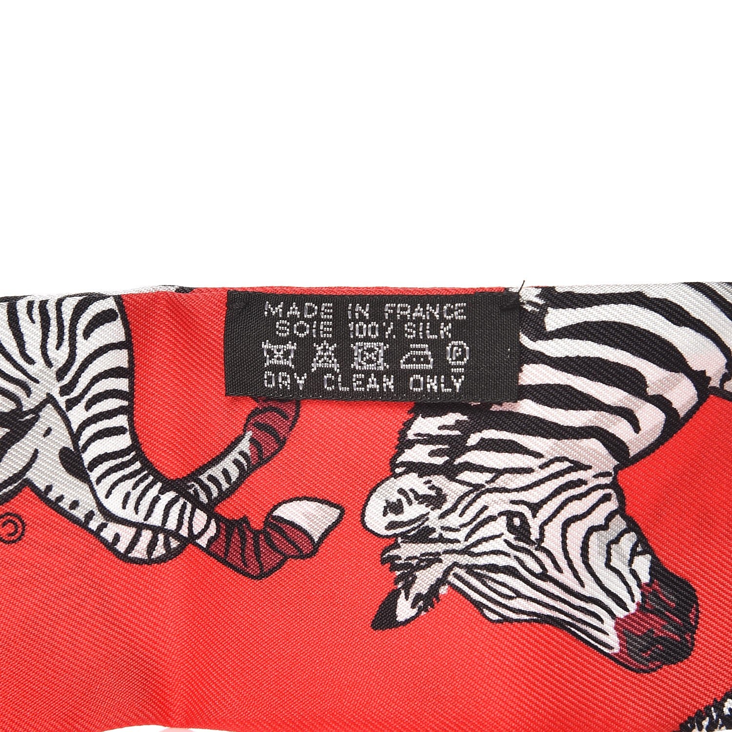 Hermes Silk Les Zebres Twilly Rouge Bleu Noir 4 of 6