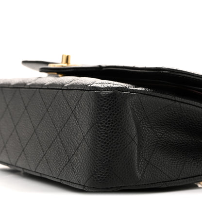 Chanel Caviar Quilted Medium Double Flap Black 10 of 13