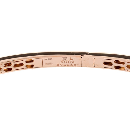 Bulgari 18K Rose Gold Diamond Sapphire Malachite Serpenti Seduttori Bangle Bracelet L 4 of 5
