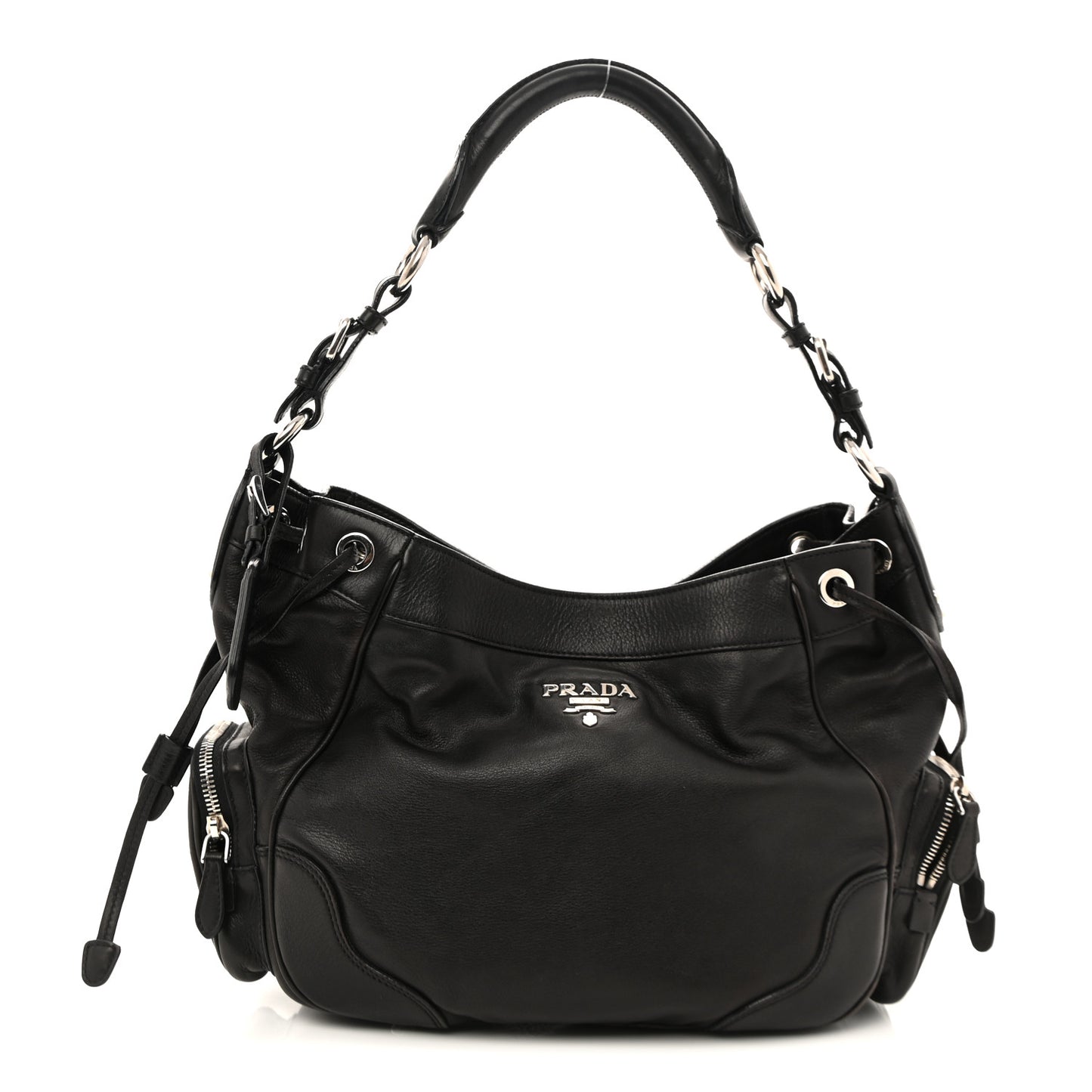 Nappa Shopping Satchel Black