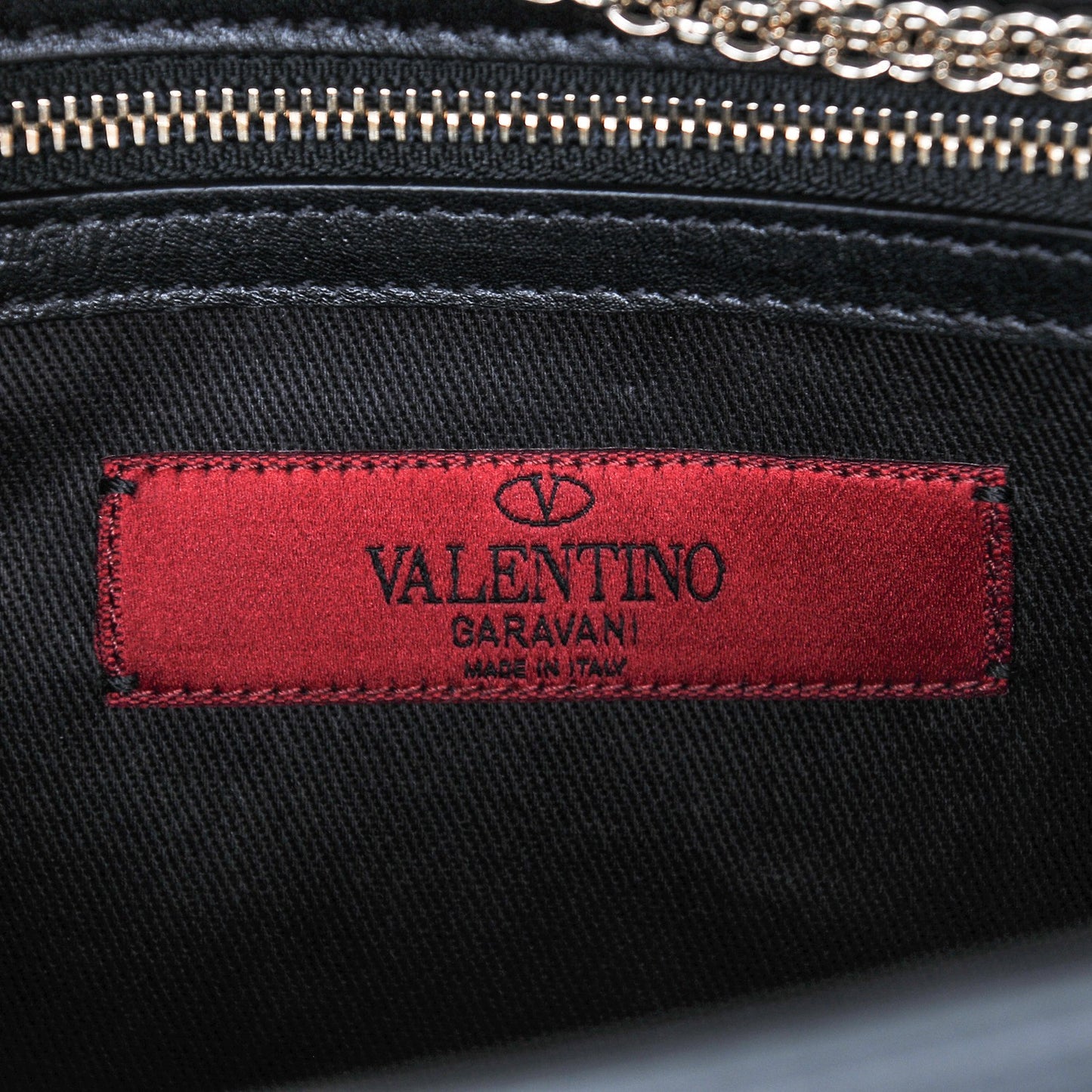Vitello Medium Glam Lock Rockstud Flap Black