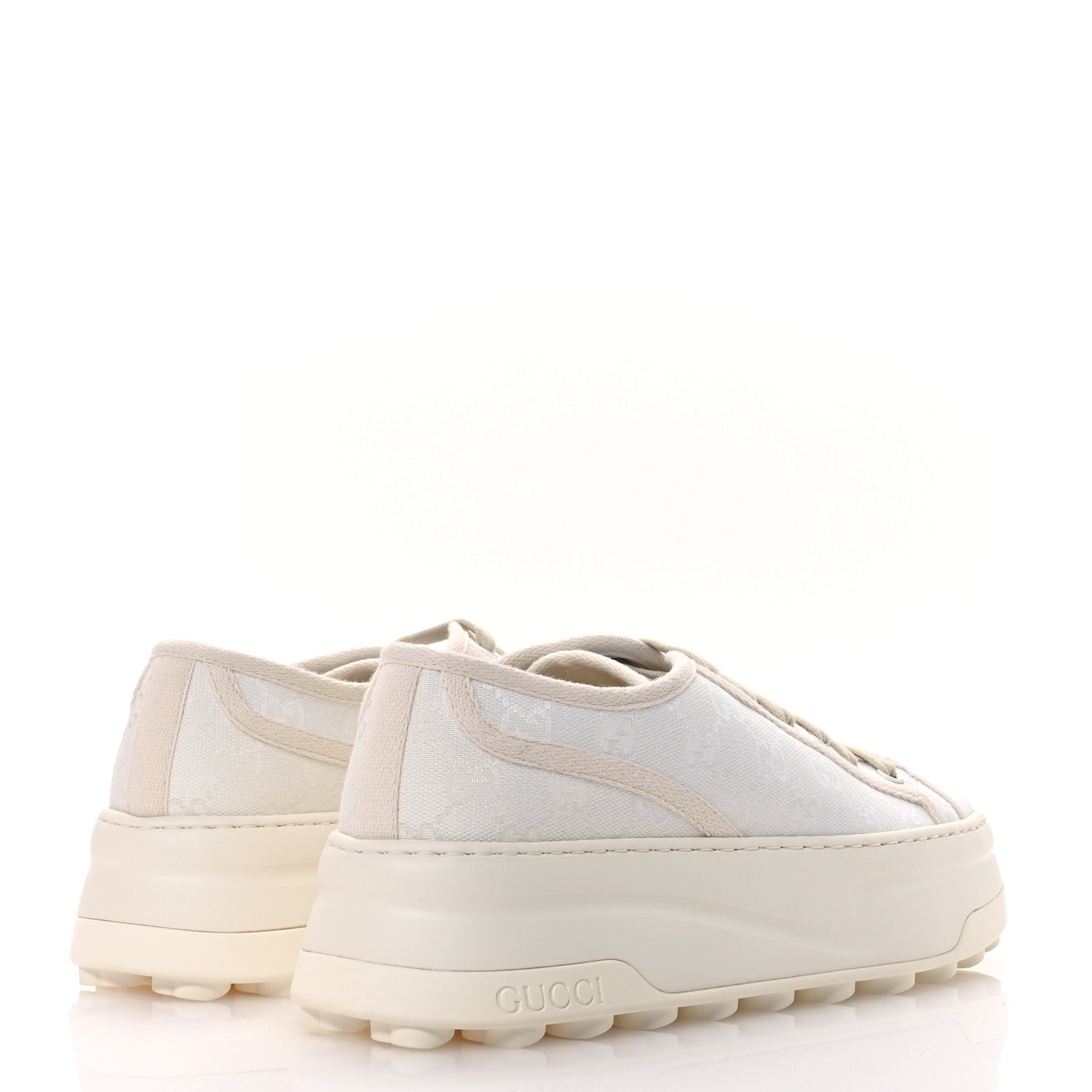 Gucci GG Monogram Womens 1977 Tennis Platform 52mm Sneakers 40.5 Great White Mystic White 5 of 9