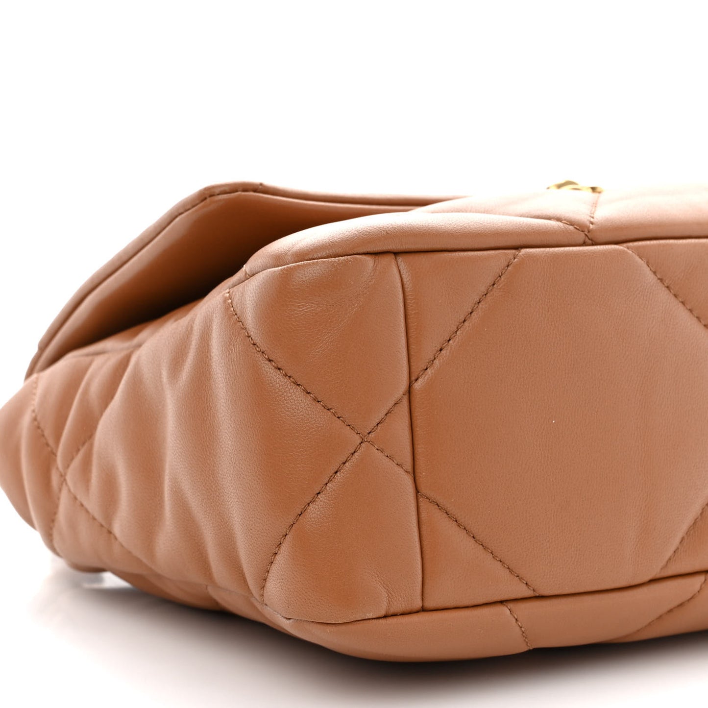 Lambskin Quilted Medium Chanel 19 Flap Brown