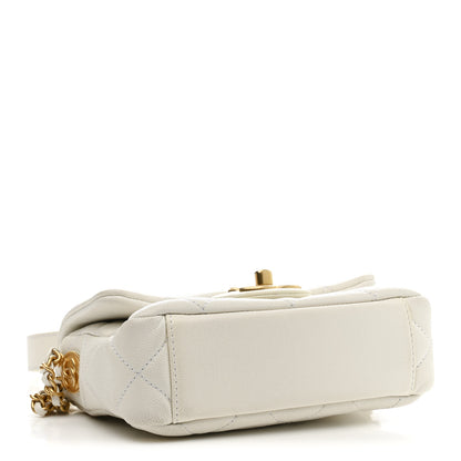 Chanel Caviar Quilted Mini Twist Your Buttons Flap  White 4 of 11