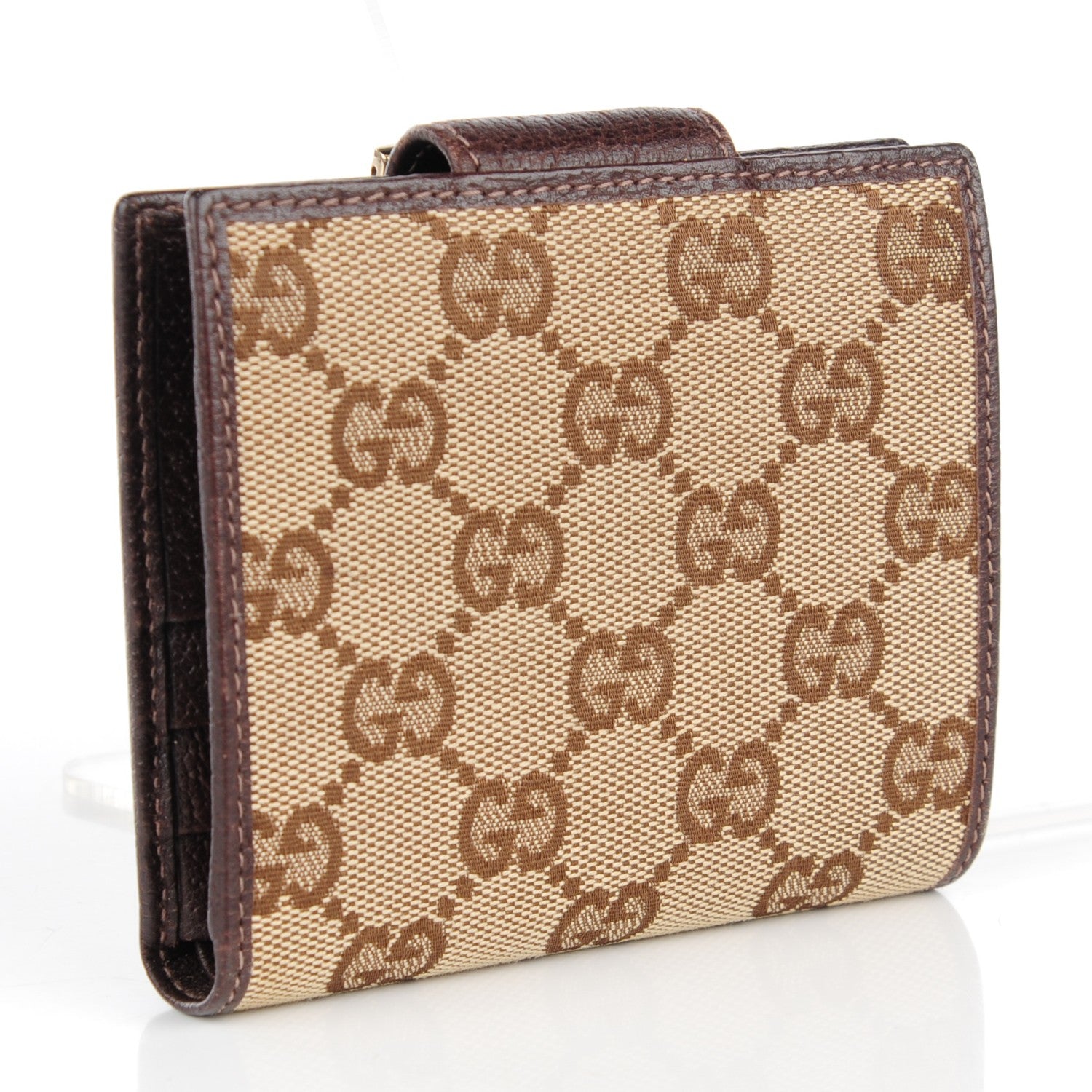 Gucci Monogram Abbey Compact Wallet Dark Brown 3 of 7