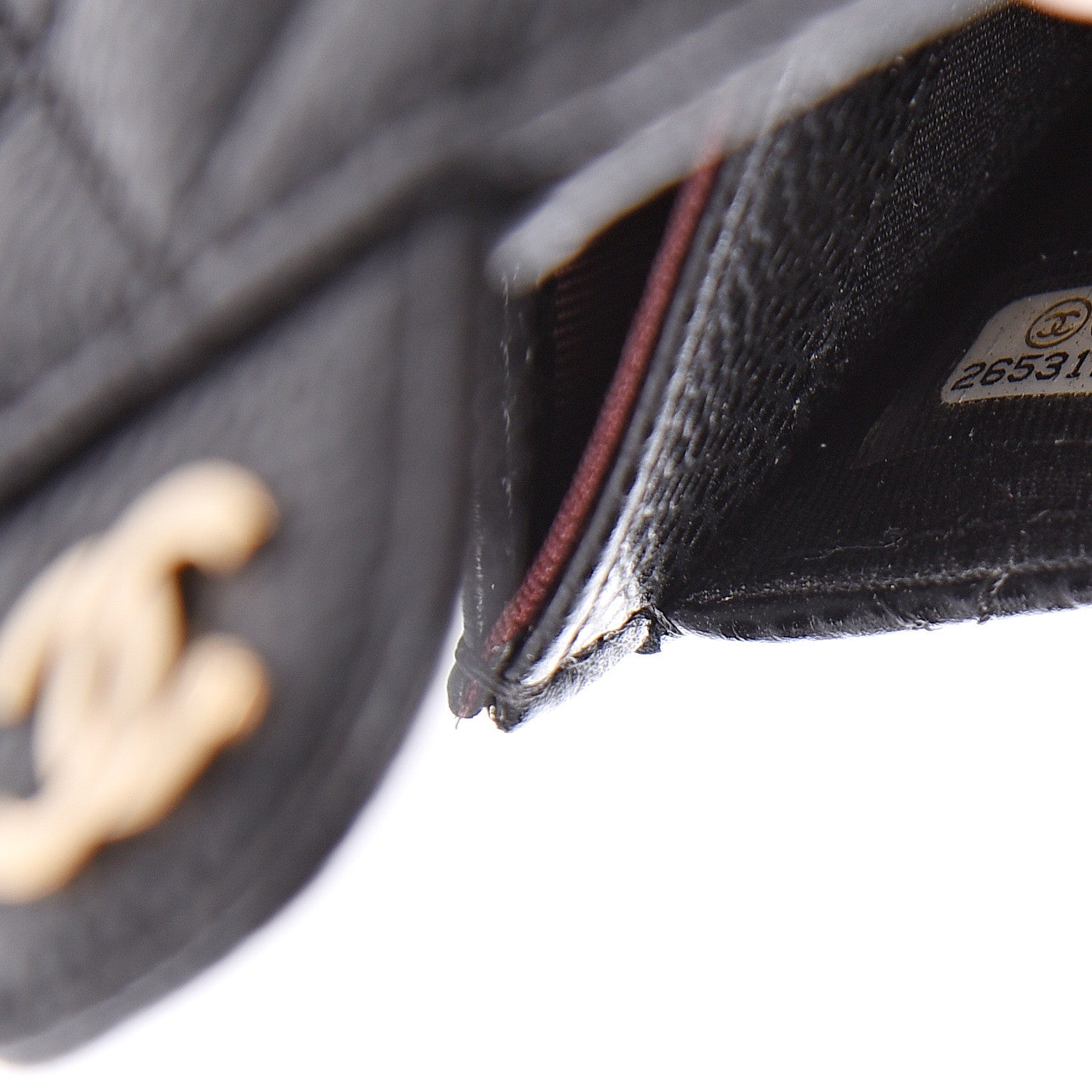 Chanel Caviar Quilted Flap Card Holder Black 7 of 11