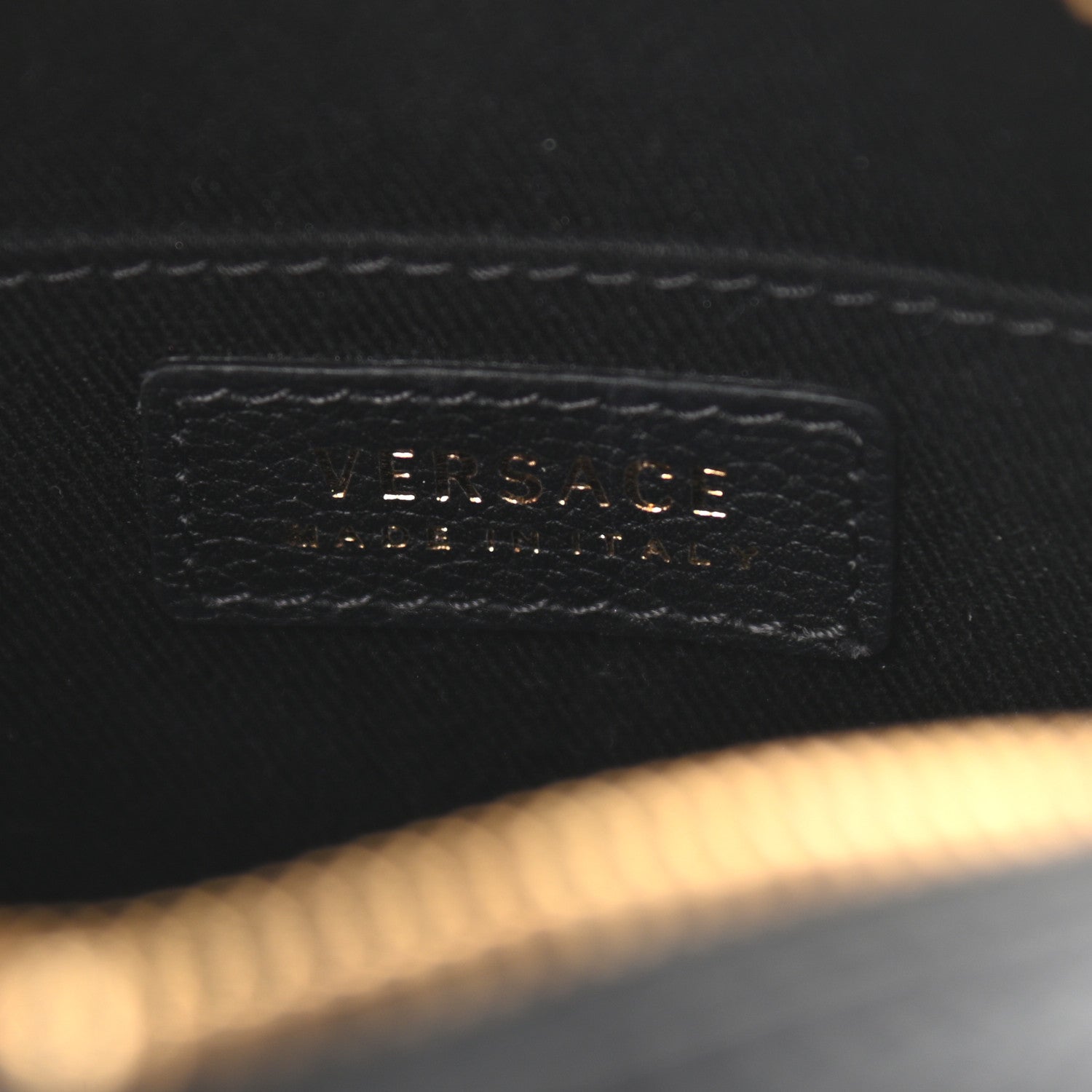 Versace Calfskin La Medusa Round Camera Bag Black 6 of 9