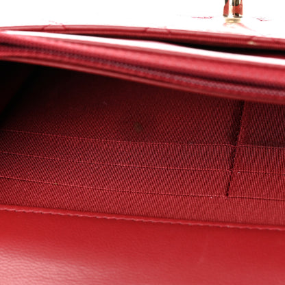 Chanel Lambskin Quilted Trendy CC Wallet On Chain WOC Red 12 of 13