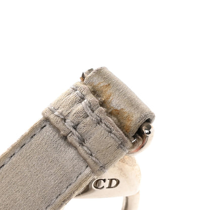 Christian Dior Satin Crystal Cannage Mini Lady Dior Gray 16 of 22