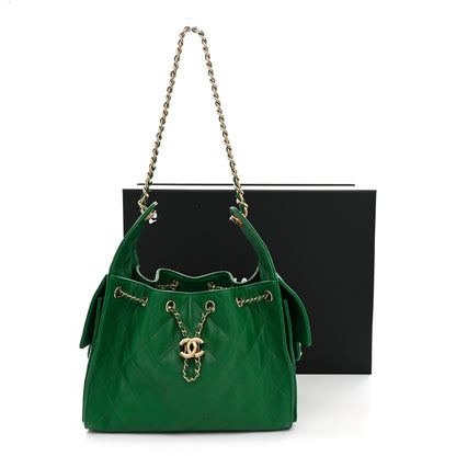 Chanel Caviar Quilted Small Chanel 25 Handbag Green 11 of 11