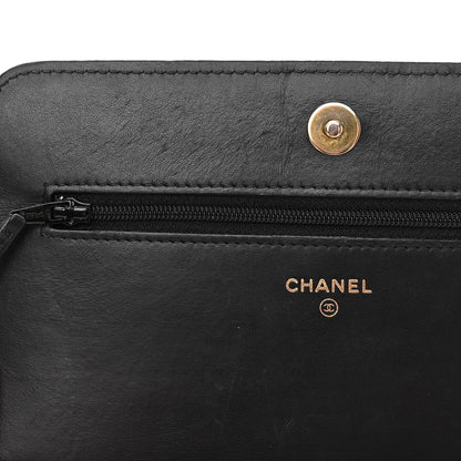 Chanel Caviar Quilted Boy Wallet On Chain WOC Black 14 of 14