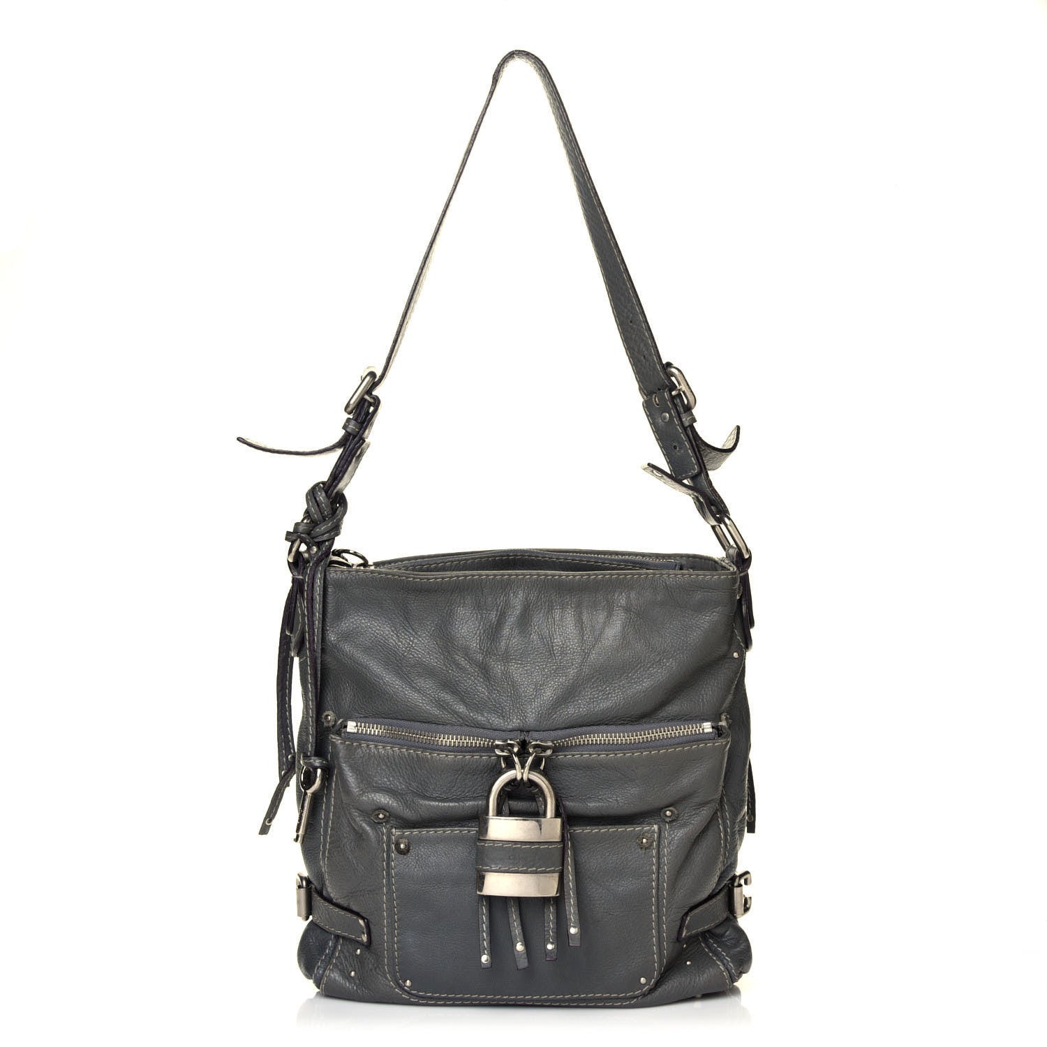 Chloe Calfskin Paddington Hobo Grey 1 of 9