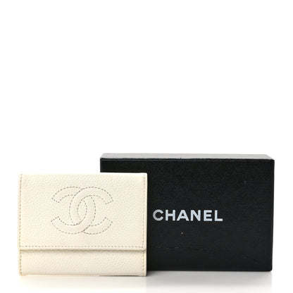 Chanel Caviar Timeless CC Card Holder White 12 of 12