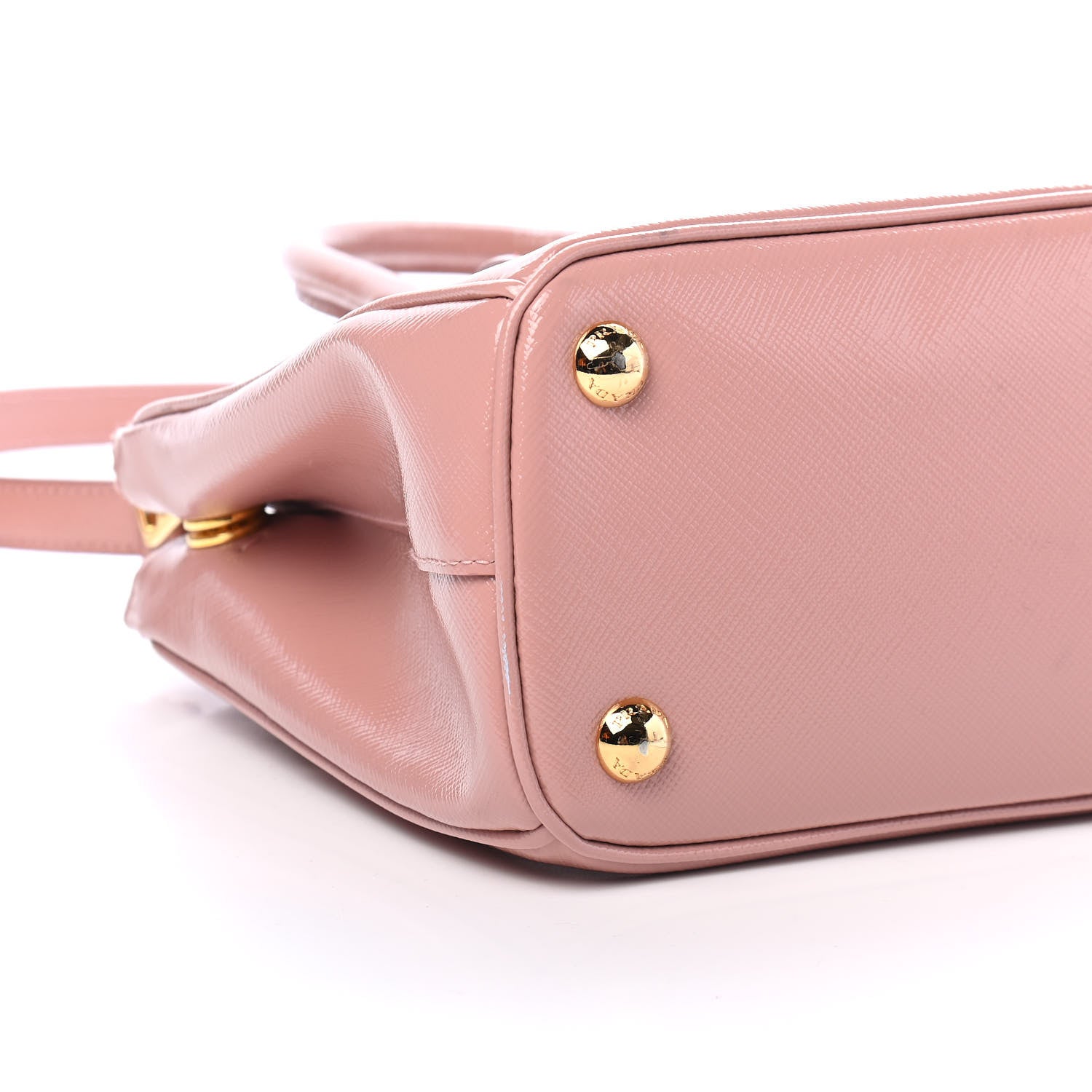 Prada Saffiano Vernice Mini Galleria Double Zip Tote Orchidea 7 of 9