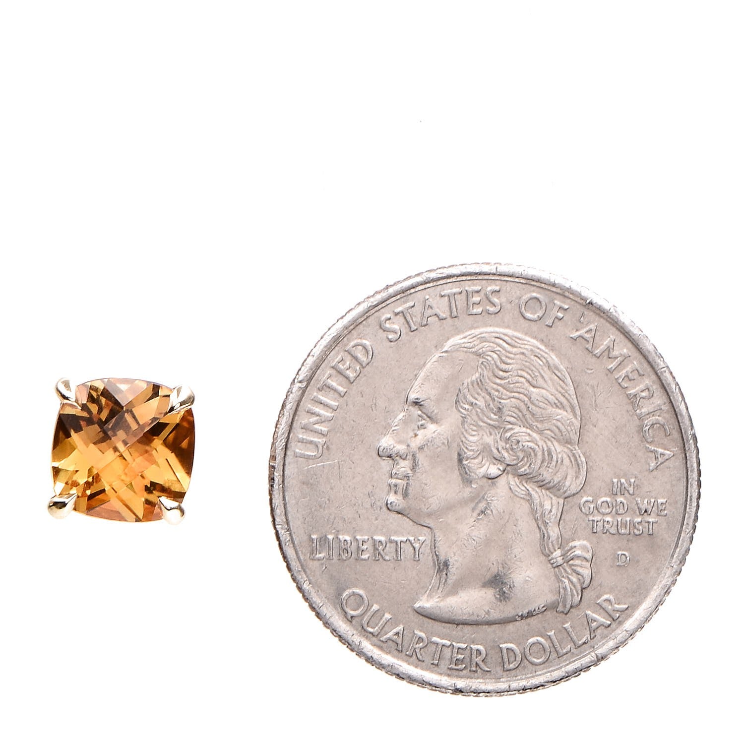 Tiffany 18K Yellow Gold Citrine Post Earrings 2 of 5