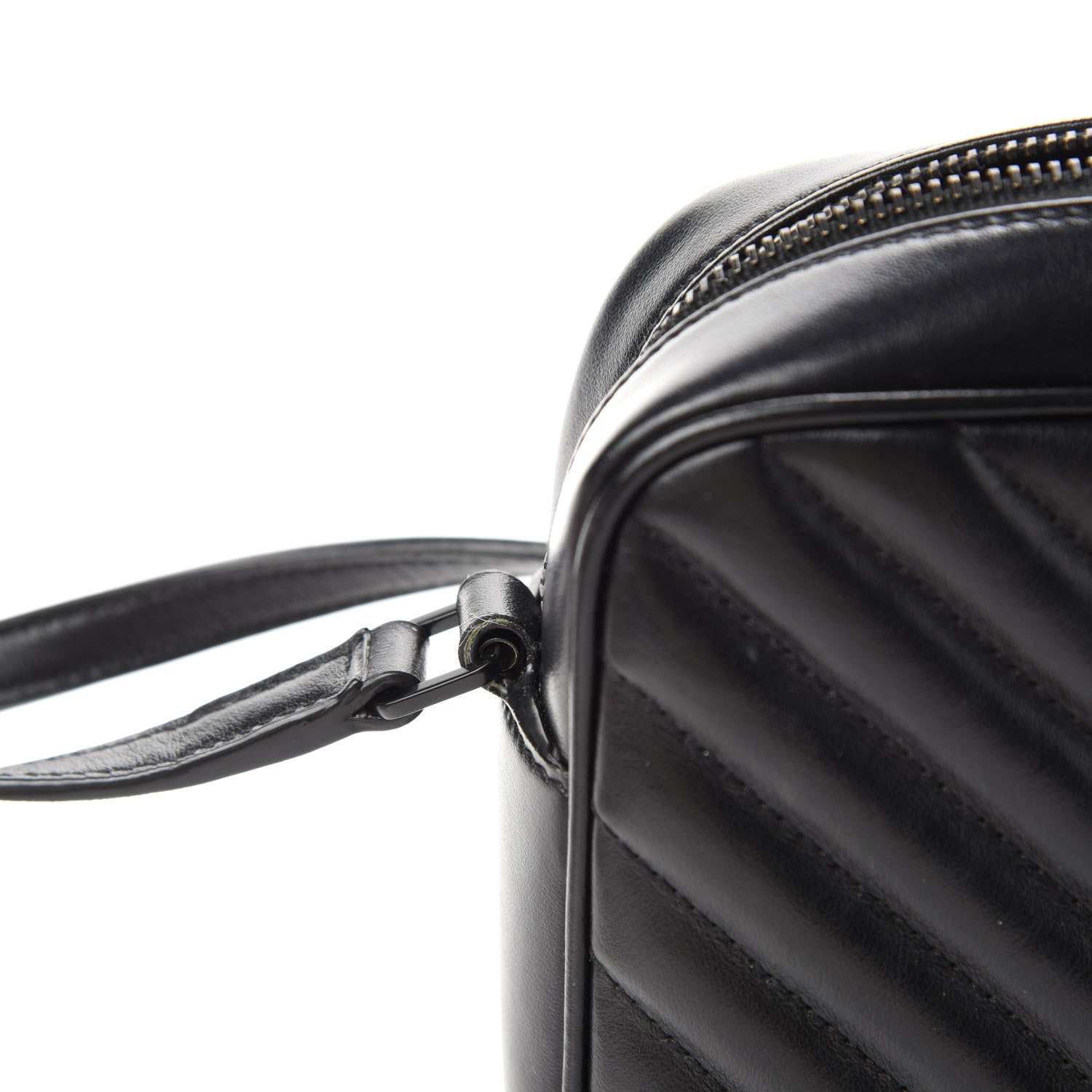 Saint Laurent Calfskin Matelasse Monogram Lou Camera Bag Black 9 of 12