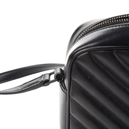 Saint Laurent Calfskin Matelasse Monogram Lou Camera Bag Black 9 of 12