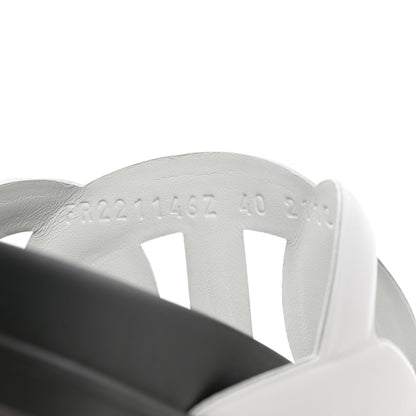 Hermes Nappa Womens Extra Sandals 40 White 8 of 9