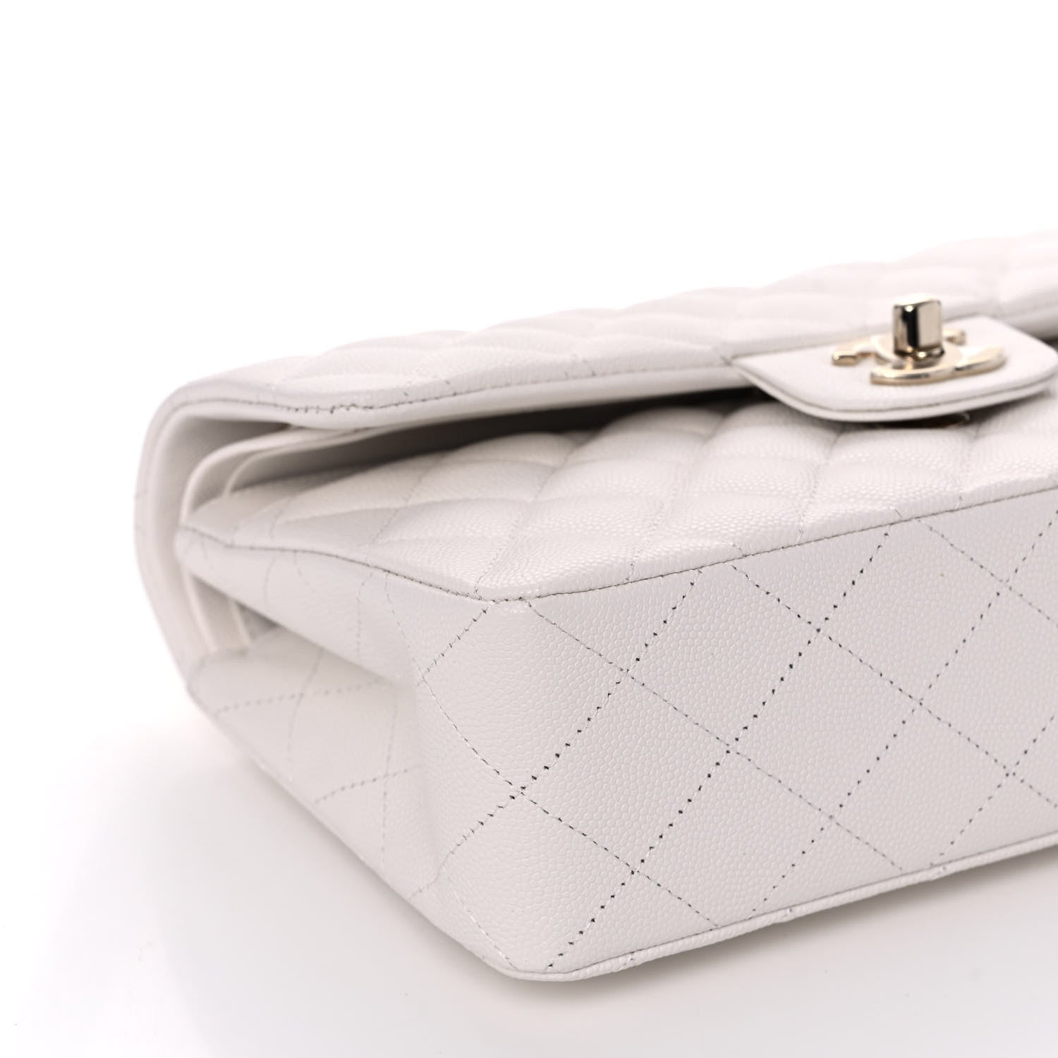 Chanel Caviar Quilted Small Double Flap White 8 of 11