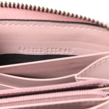 Gucci Calfskin Matelasse GG Marmont Zip Around Wallet Perfect Pink 6 of 7