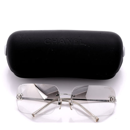 Chanel Metal Crystal CC Logo Sunglasses 4017-D Silver 6 of 6