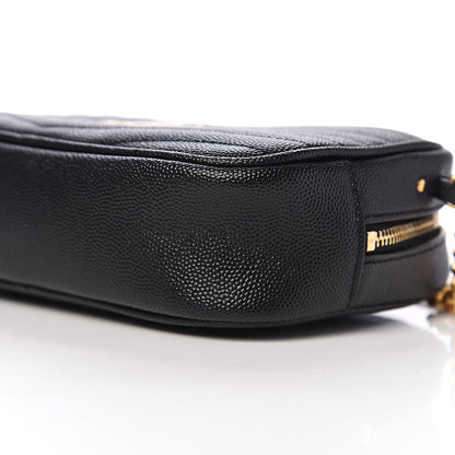 Saint Laurent Grain De Poudre Matelasse Monogram Mini Lou Camera Bag Black 8 of 10