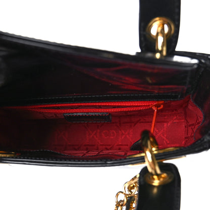 Christian Dior Glazed Calfskin Mini Lady Dior Black 5 of 10