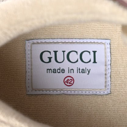 Gucci Suede Calfskin Tejus Printed Womens Ultrapace Sneakers 42 Pink Silver Oatmeal Yolk 7 of 7