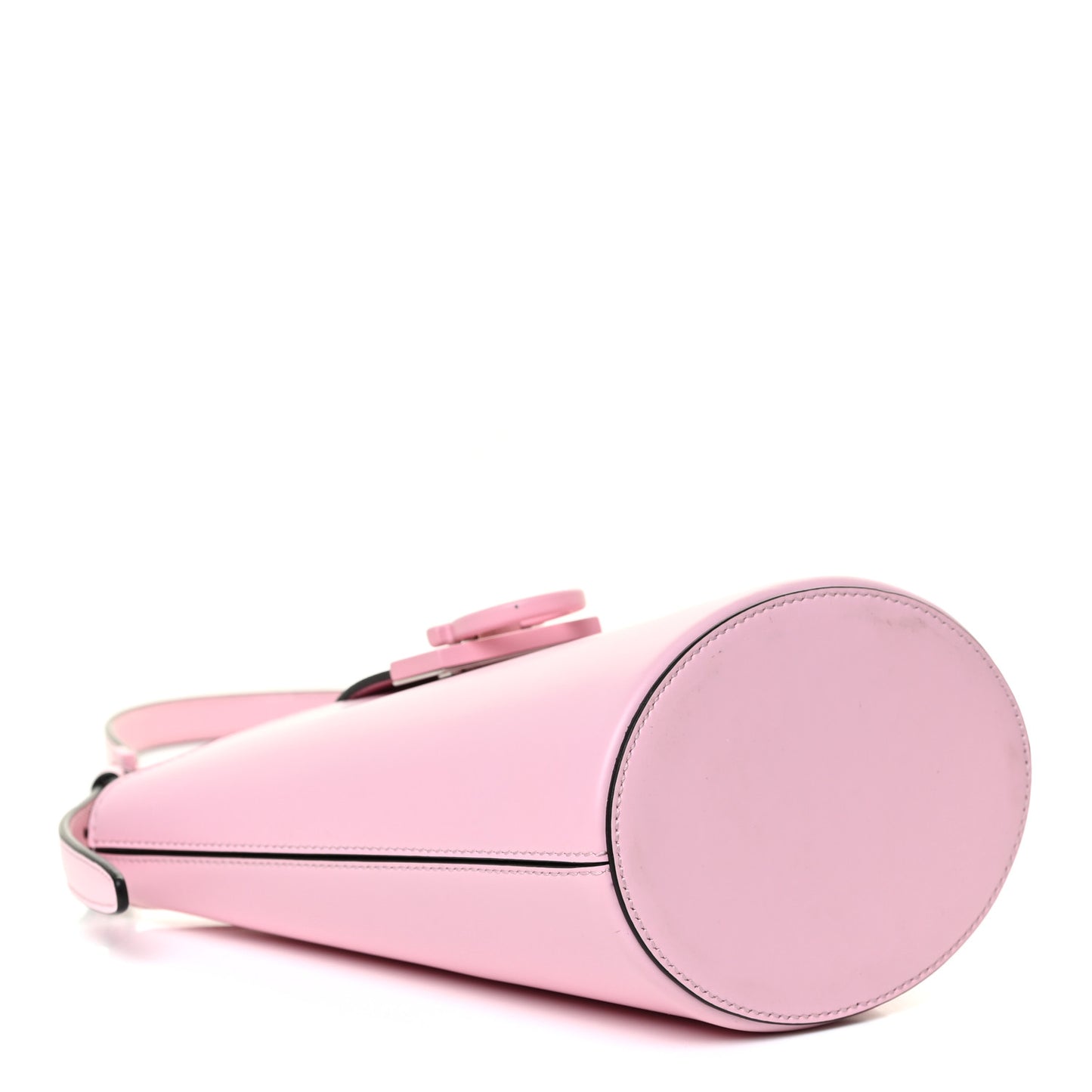 Calfskin Small Trifolio Bucket Shoulder Bag Cheerleader Pink
