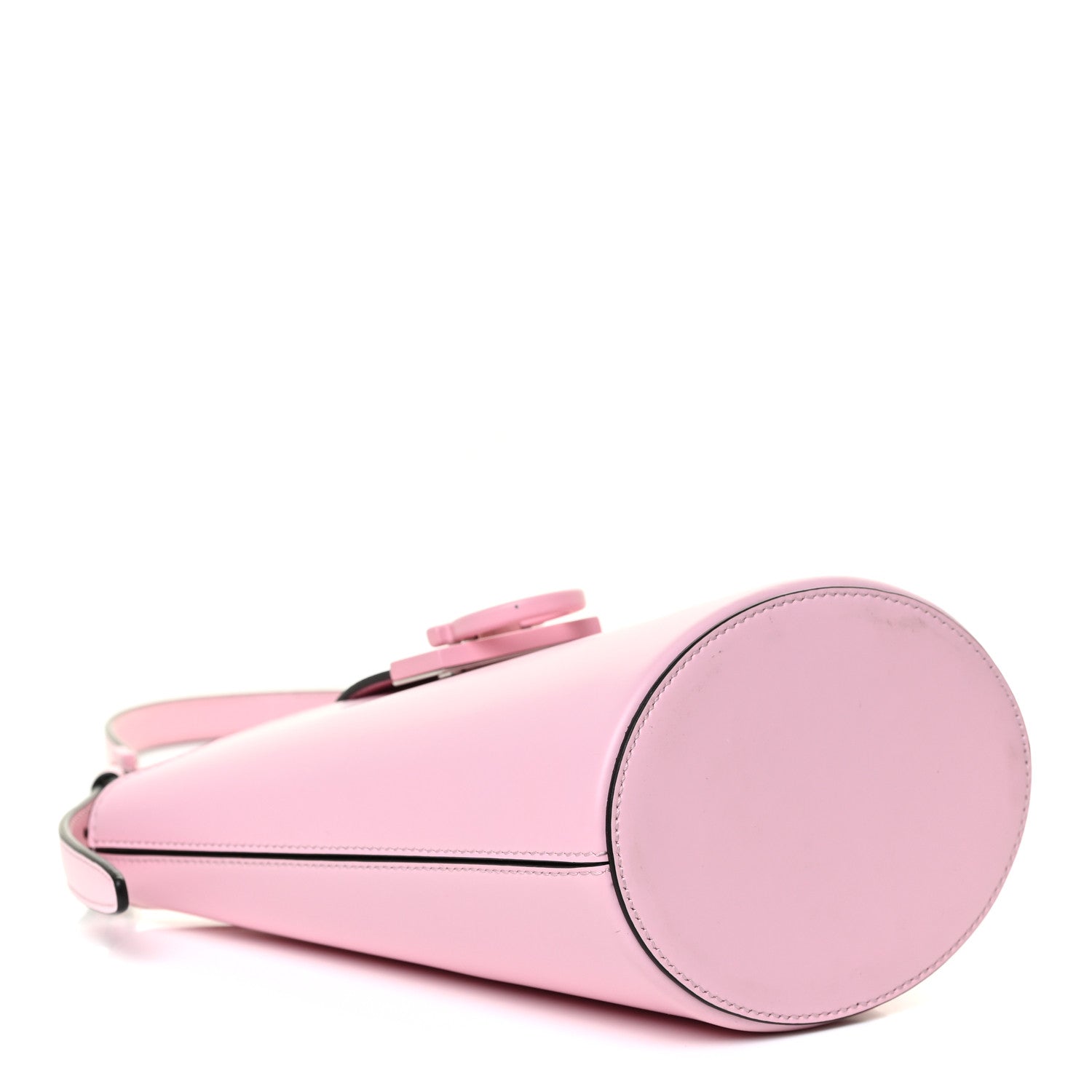 Salvatore Ferragamo Calfskin Small Trifolio Bucket Shoulder Bag Cheerleader Pink 4 of 16