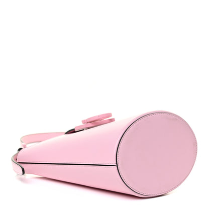 Salvatore Ferragamo Calfskin Small Trifolio Bucket Shoulder Bag Cheerleader Pink 4 of 16