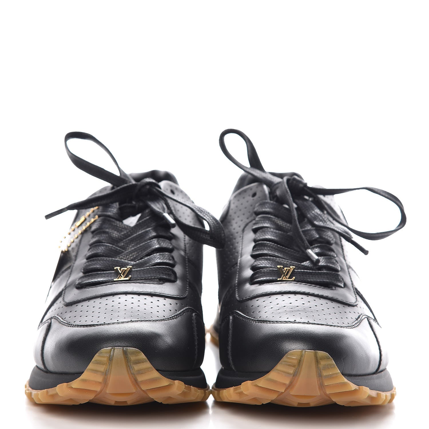 Louis Vuitton X SUPREME Calfskin Run Away Sneakers 7.5 Black 2 of 9
