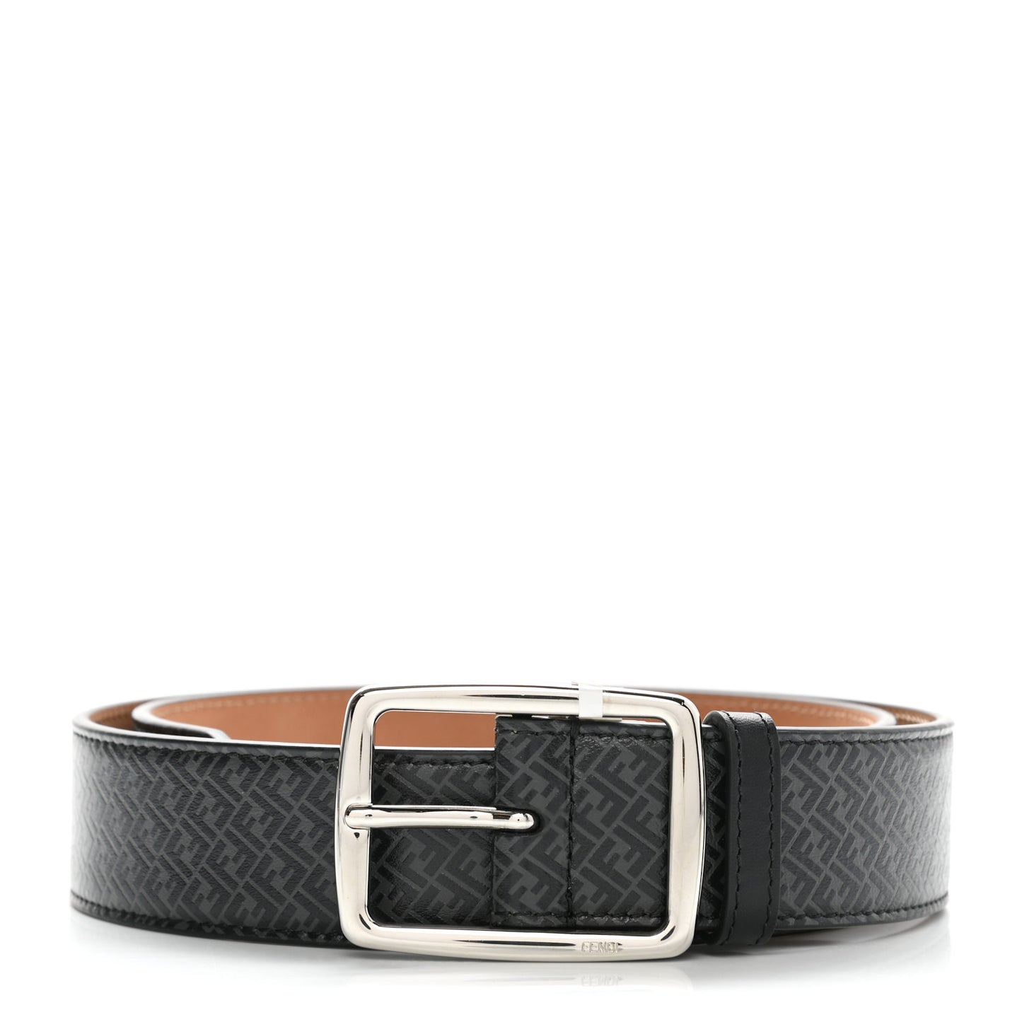 Vitello Grace Light Micro FF Embossed Belt 80 32 Asfalto Black