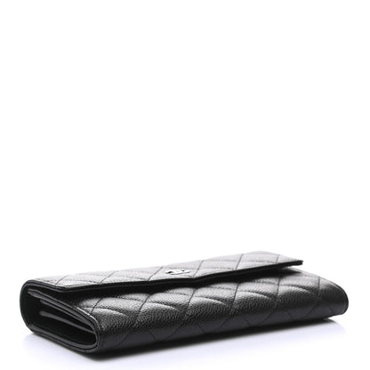 Chanel Caviar Quilted Large Flap Wallet Black 4 of 8