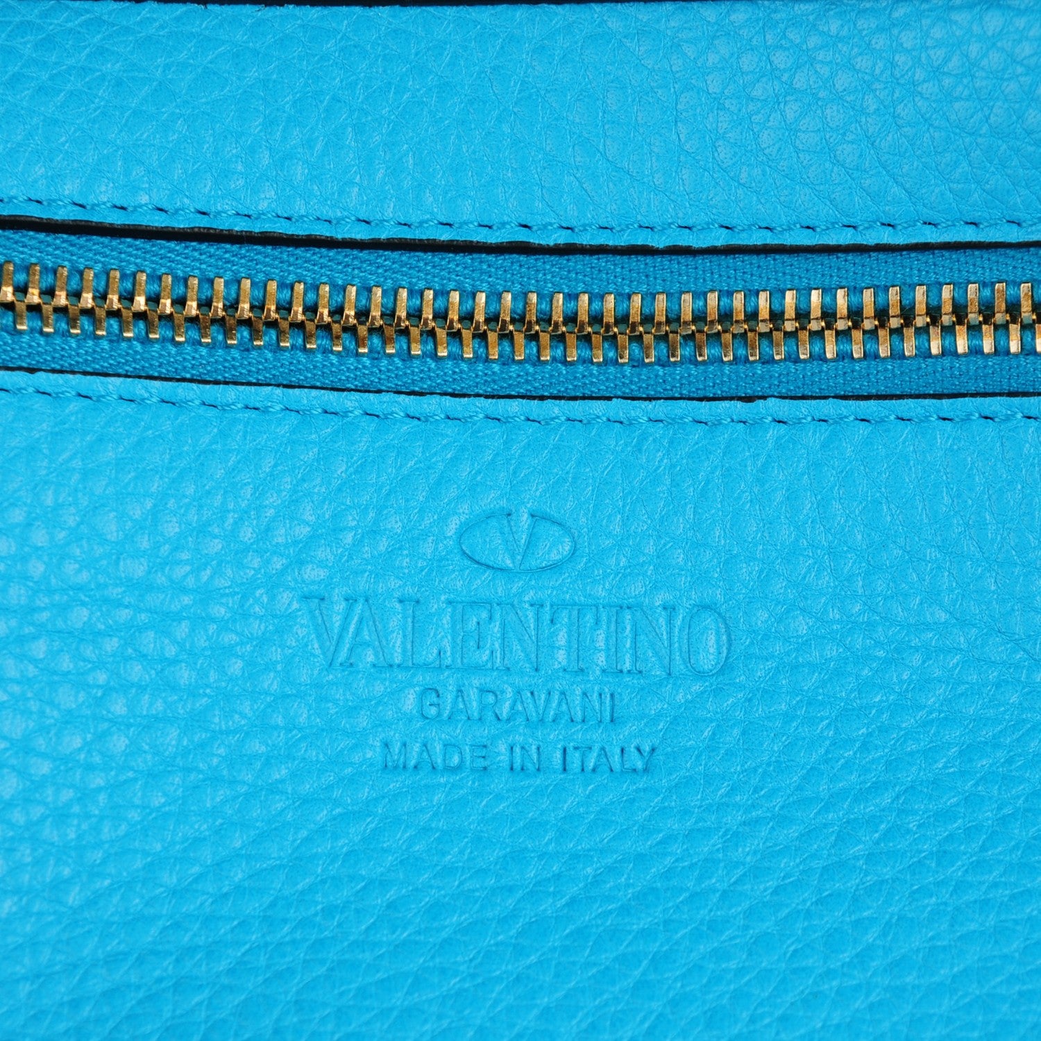 Valentino Garavani Pebbled Calfskin Medium Rockstud Tote Parrot 6 of 8